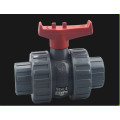 industrial type ball valve,  UPVC double union ball valve, double unioin connection end